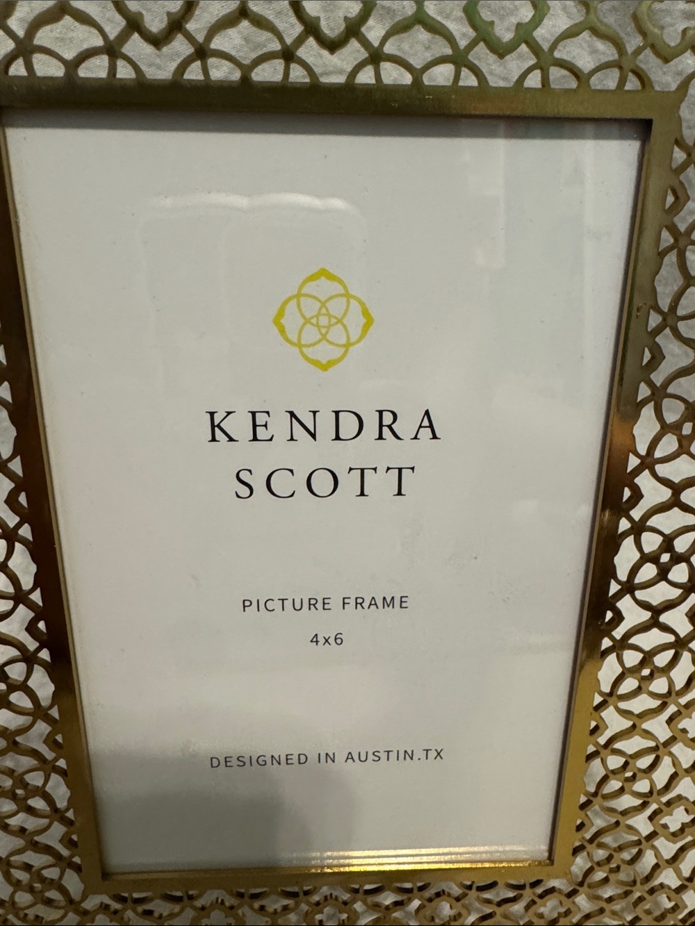 Kendra Scott Gold Filigree Lattice Photo Frame - Picture 2 of 3